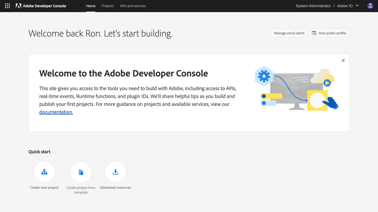 Adobe Developer Console