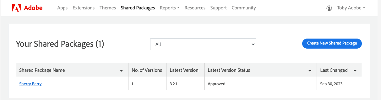 your shared packages